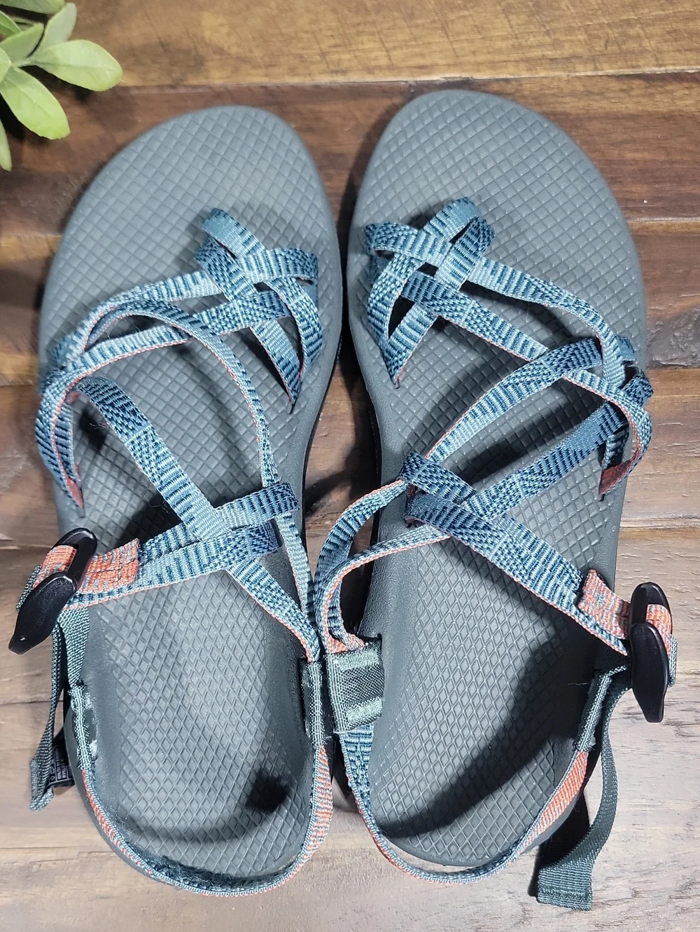 Chaco Z Cloud Teal Sandals W9